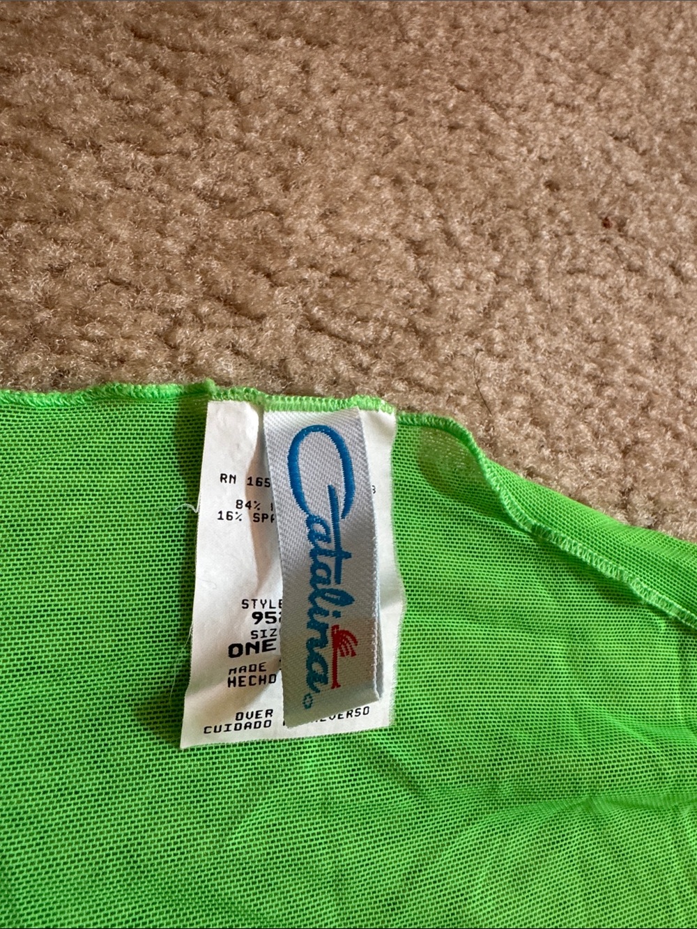 Catalina Neon Green Sheer Swim Cover-Up - Picture 5 of 7